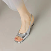 LBSFY  -  Open Toe Mid Heels Shoes Sandals Women Slides 2024 New Summer Brand Pumps Shoes Party Designer Dress Women Slippers Zapatillas